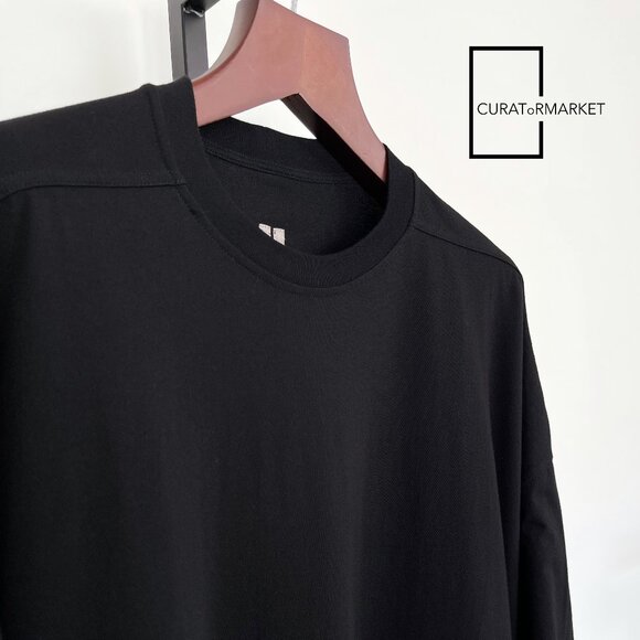 Rick Owens: OS Tommy Tee Black Organic Cotton One Size FW24 Porterville - Picture 5 of 12